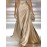 Women's Elegant Backless Evening gown - Champagne - Formal Party Wedding - Bodycon Mermaid - Machine Washable Luxury Formal dress - for Gala Prom - Adult Women's Formal Attire