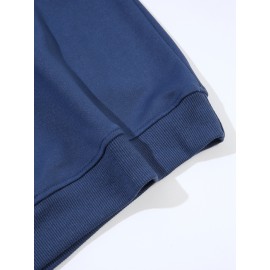 Plus Size Women's Loose Fit Long Sleeve Sweatshirt - Geometric Pattern Round Neck Casual Pullover, All-Season Soft Breathable Fabric, Machine Washable for Everyday Comfort, Comfortable Clothing, Playful Design, Easy Care Material