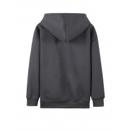 Plus size ladies' comfortable and casual hoodie, 