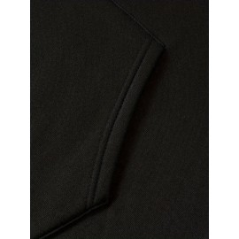 Machine Washable Polyester Blend Women's Casual Hoodie & Jogger Set - Letter Print, Drawstring Waist with Pockets, Perfect for Fall/Winter