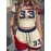 2pcs Campus Style s Set, Women'S Short Sleeve + Shorts, Red and Blue Contrast Number Print No. 33, Summer Casual Outfit