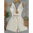 [Vintage Corset Top Set] Vintage Style Women's Elegant Sleeveless Corset Top & High-Waisted Shorts Set - Solid Color, Button Detail, Regular Fit, Spring/Summer Collection