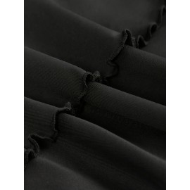 [Spring Sexy Dress] 2pcs Set Spring/Summer Sexy Short Dress Outfit + Fashion Bow Tie Camisole Vest, Multi-Layer Drawstring Women's Skirt